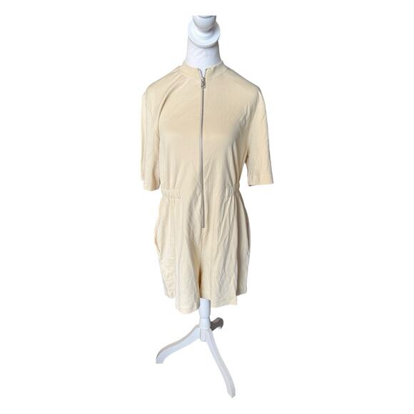 NWT Cos Zip Up Play Suit Romper Shorts Size S Beige - Picture 4 of 15